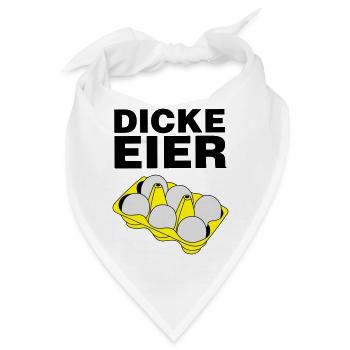 Dicke Eier - Bandana - Weiß - Vorne