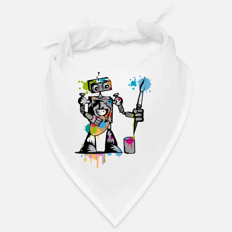 A robot with a brush Bandana