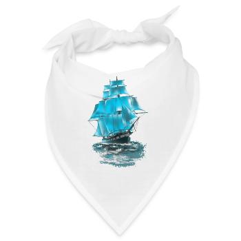 Segelschiff - Bandana - Weiß - Vorne