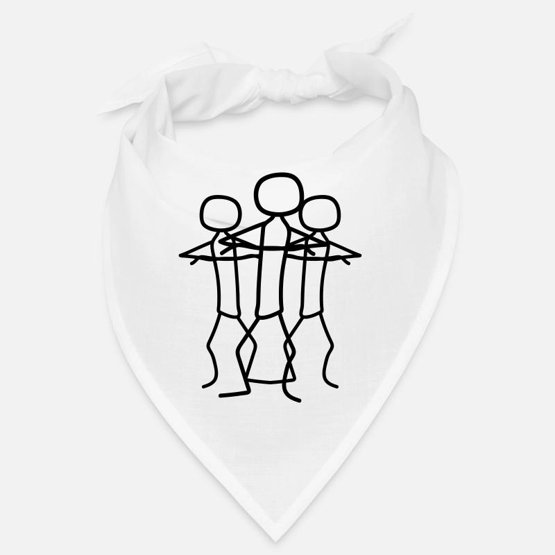 beleidigt team 3 freunde crew strichmaennchen arme Bandana