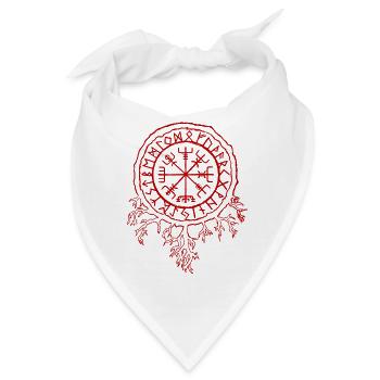 Wikinger Runen Nordische Mythologie - Bandana - Weiß - Vorne