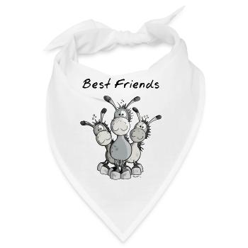 Best Friends Esel - Bandana - Weiß - Vorne