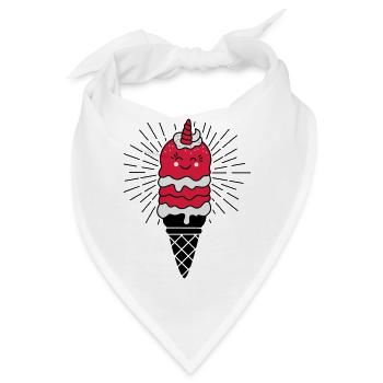Einhorn – Unicorn – Pony – Pferd – Fee – 3C - Bandana - Weiß - Vorne