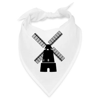 Windmühle mühle~~POS=HEADCOMP - Bandana - Weiß - Vorne