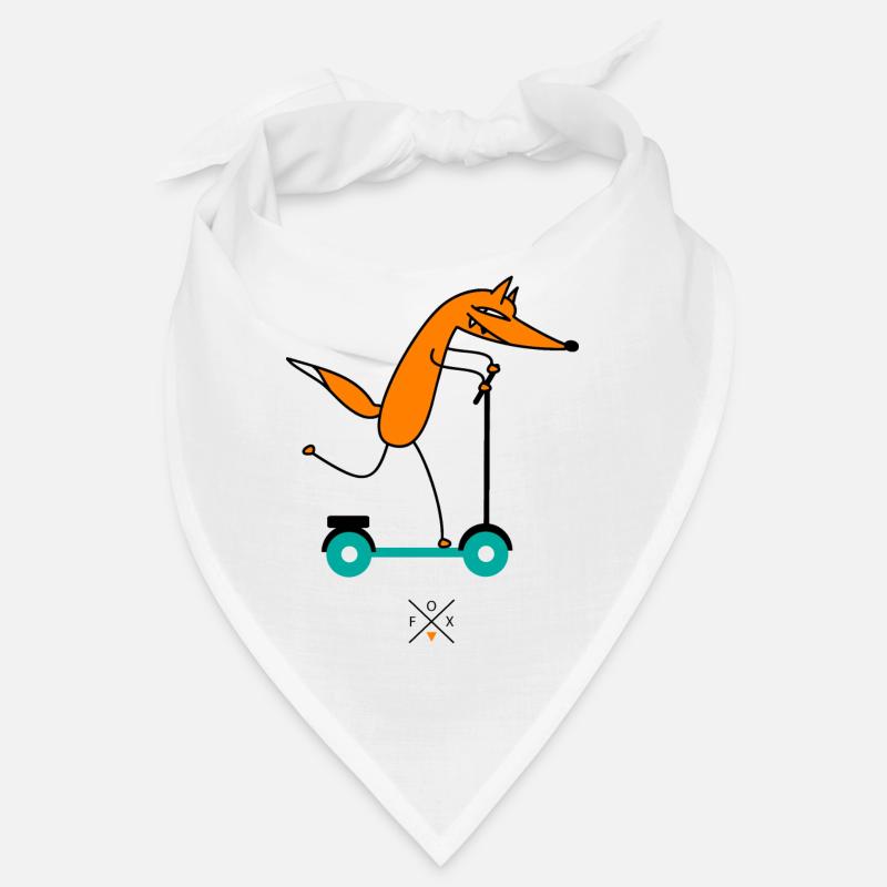 Fuchs fährt Roller Bandana
