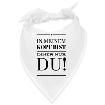 ich bin in dich verliebt - Bandana - Weiß - Vorne