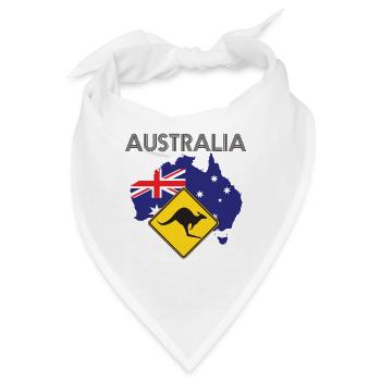 Australia TShirt - Australien T-Shirt - Bandana - Weiß - Vorne