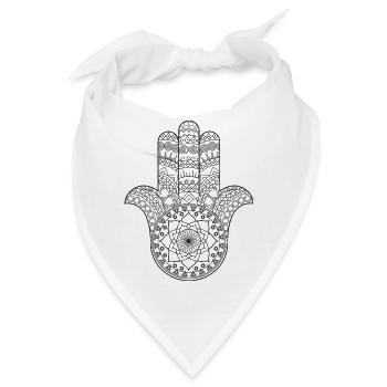 Die Hand der Fatima - Bandana - Weiß - Vorne