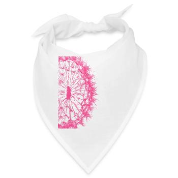 Pusteblume - Linie / pink - Bandana - Weiß - Vorne