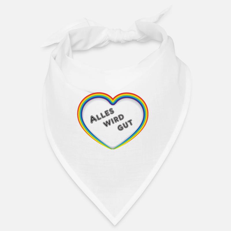 Regenbogen Herz - Alles wird gut Bandana