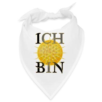 ICH BIN - Lebensblume - Meditation - Sonne - Bandana - Weiß - Vorne