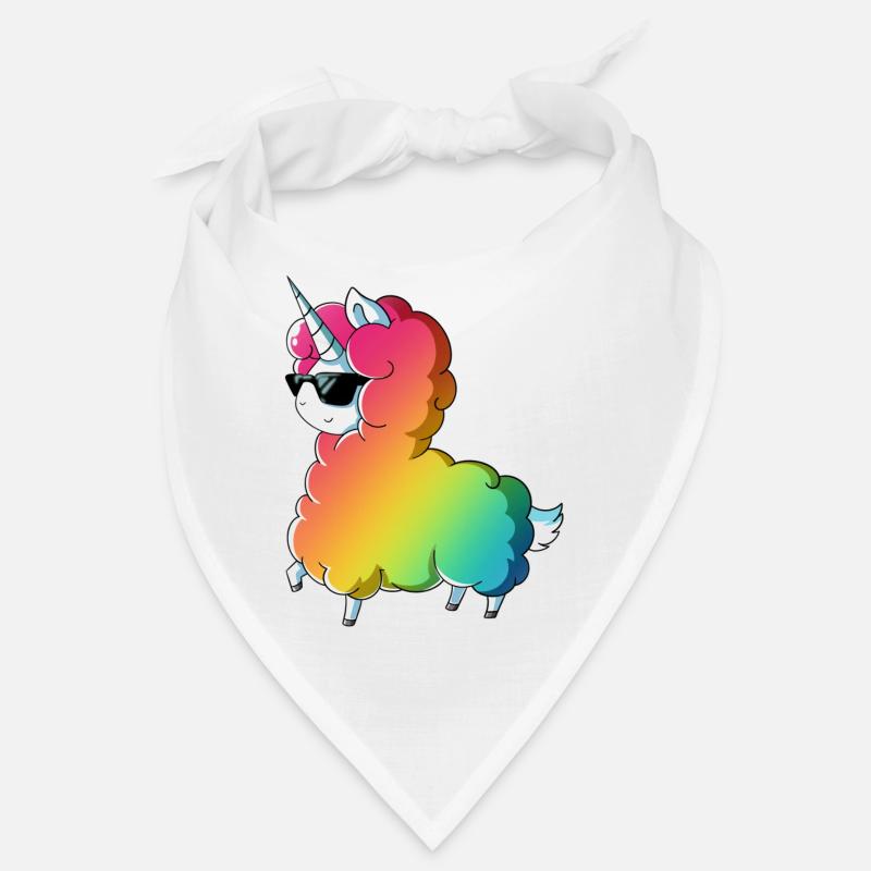 Fluffy Regenbogen Einhorn Bandana