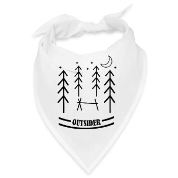 Adventure Outsider Outdoor Nature - Bandana - Weiß - Vorne