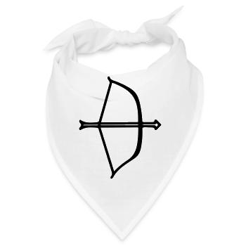 Pfeil und Bogen - Bandana - Weiß - Vorne