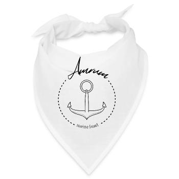 Amrum meine Insel cooler Spruch mit Anker Meer - Bandana - Weiß - Vorne