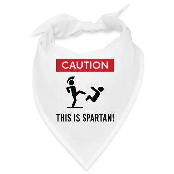 Spartans "Caution This is Spartan" - Bandana - Weiß - Vorne