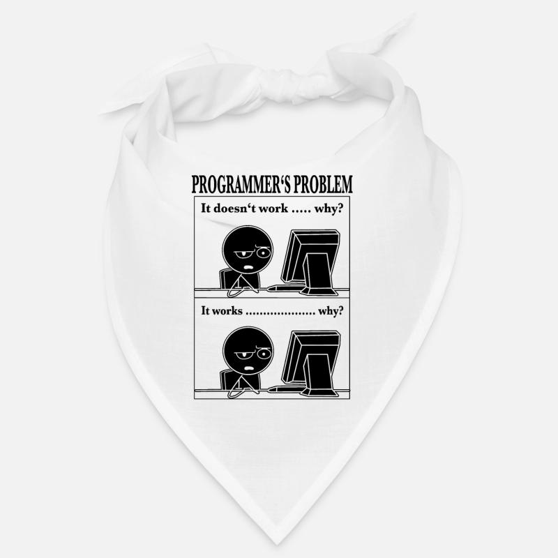 Programmer Computer Scientist Funny Cartoon T-Shir Bandana