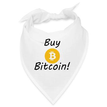 Buy Bitcoin! Kauft Bitcoin Kryptowährung - Bandana - Weiß - Vorne