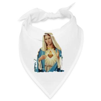 Holly Mary Maria Madonna Mariana Jungfrau Maria - Bandana - Weiß - Vorne