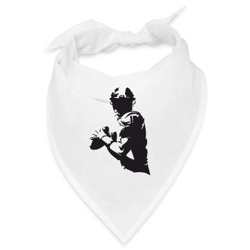 Football Quarterback - Geschenk - Bandana - Weiß - Vorne
