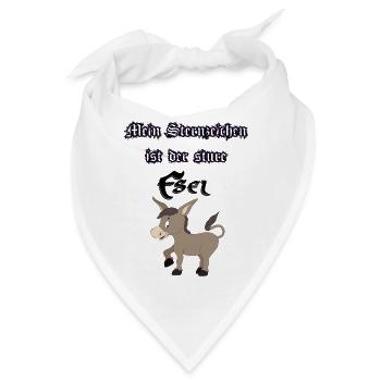 Sternzeichen - Der sture Esel - Bandana - Weiß - Vorne