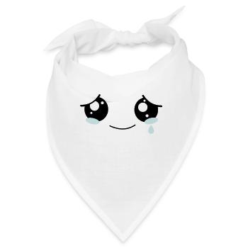 Sad Kawaii Face - Bandana - Weiß - Vorne