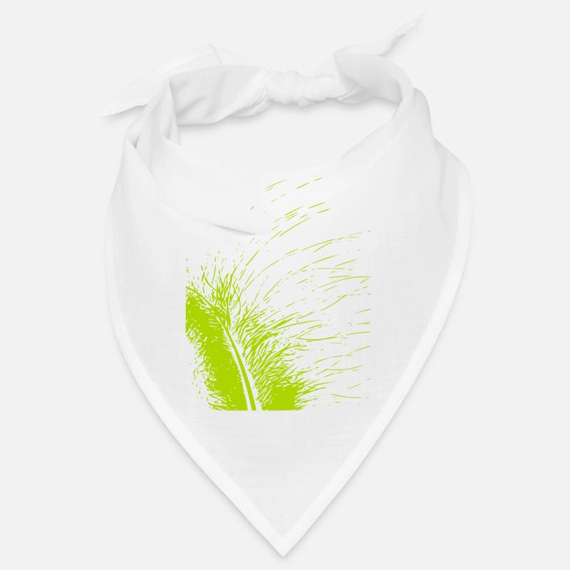 Abstract feather / line / green / pattern Bandana