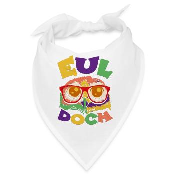 EUL doch - Eule mit Brille - Bandana - Weiß - Vorne