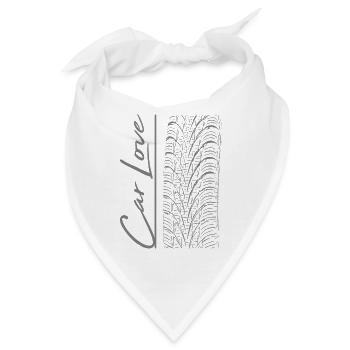 Car Love / Tuning / Motorrad / Reifen / Car - Bandana - Weiß - Vorne