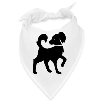 Hund Dog - Bandana - Weiß - Vorne
