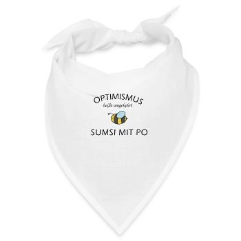 Optimismus | Sumsi mit Po - Bandana - Weiß - Vorne