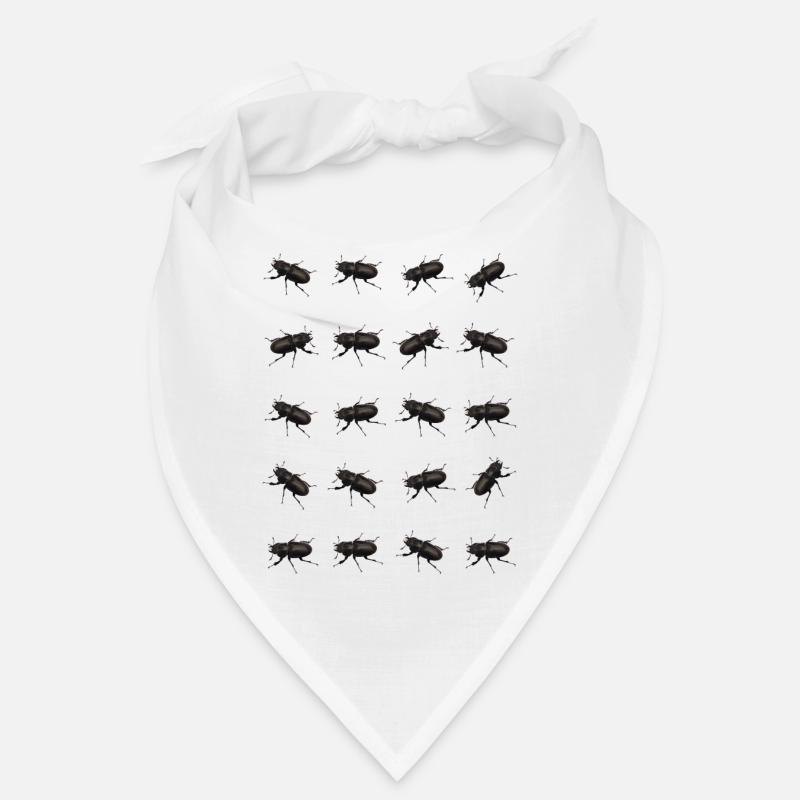 Hirschkäfer Muster - Bandana - Weiß