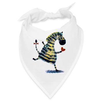 Zebra - Bandana - Weiß - Vorne