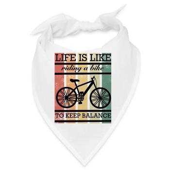 Fahrrad Drahtesel Rennrad Zweirrad - Bandana - Weiß - Vorne