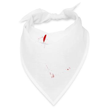 Abstrakte Flecken / Linie / rot / Muster / Natur - Bandana - Weiß - Vorne