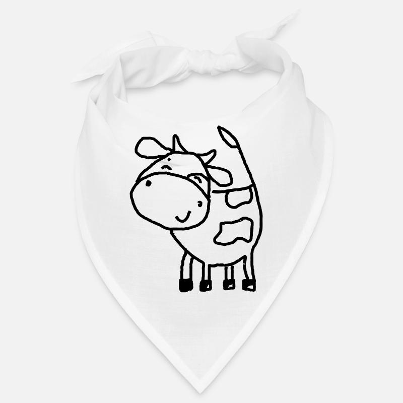 Vache - Bandana - blanc