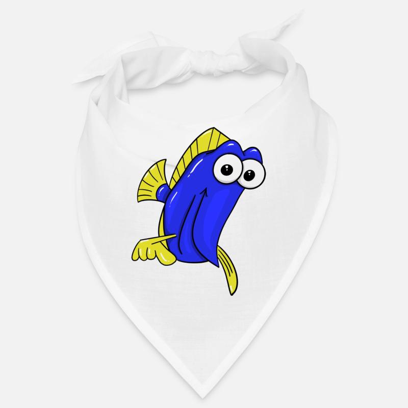 Poisson bleu et jaune Bandana