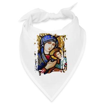Holly Mary Maria Madonna Mariana Jungfrau Maria - Bandana - Weiß - Vorne
