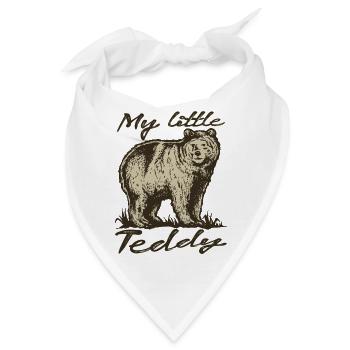 my little teddy - mein kleiner Teddy / Bear - Bär - Bandana - Weiß - Vorne