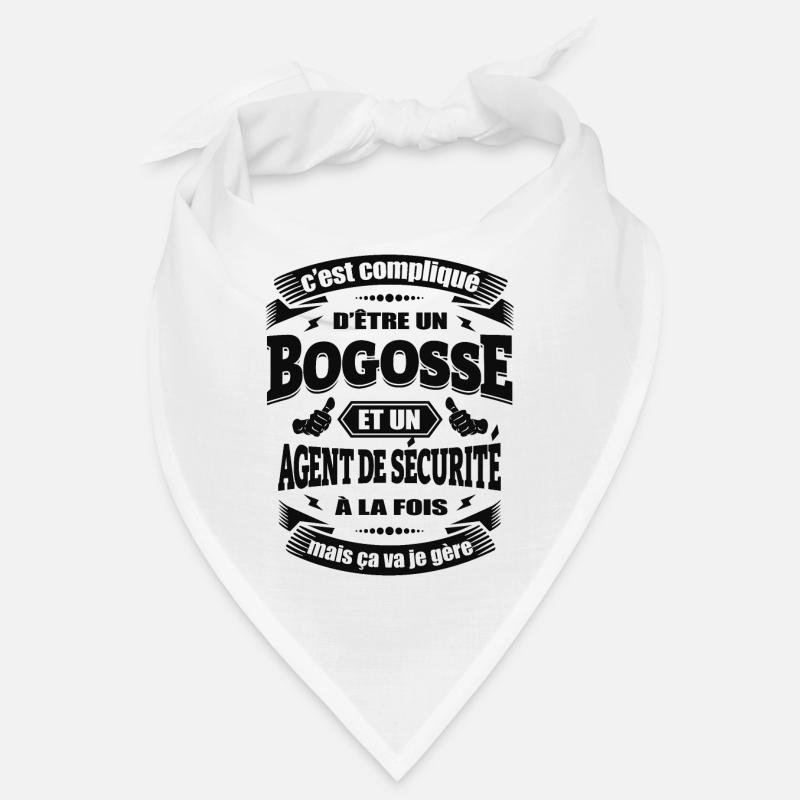 BOGOSSE AGENT DE SÉCURITÉ - Bandana - blanc
