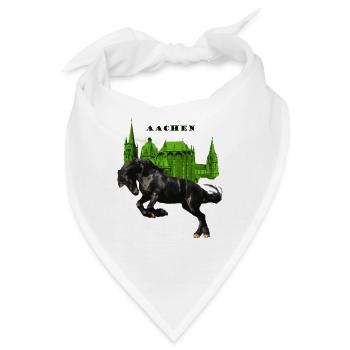 Aachen - Dom - Pferd. - Bandana - Weiß - Vorne