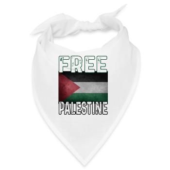 Free Gaza Free Palestine - Bandana - Weiß - Vorne
