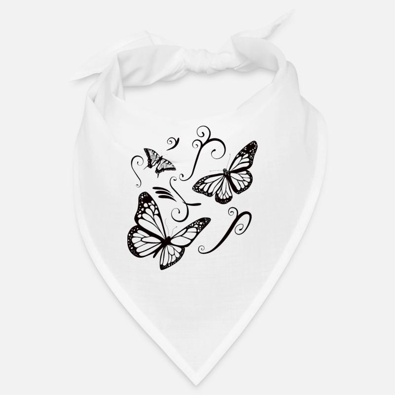 papillon Tatoo cadeau petite amie fleurs Ranke Bandana