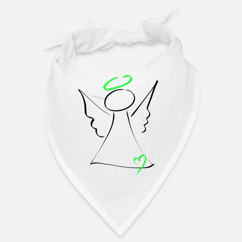 Ange coeur vert-vert - Bandana - blanc