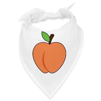 Pfirsich - Bandana - Weiß - Vorne