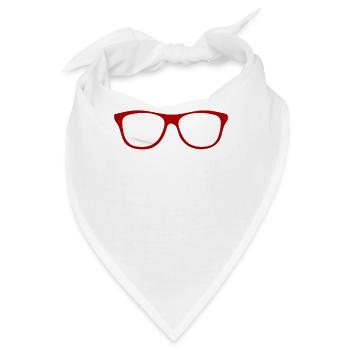 Abstrakte Brille / Linie / Muster / Trend / rot - Bandana - Weiß - Vorne