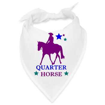 Westernreiter im Jog, Quarter Horse - Bandana - Weiß - Vorne