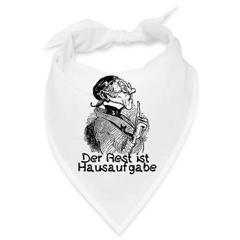 Der Rest ist Hausaufgabe | Busch Lehrer Lämpel - Bandana - Weiß - Vorne