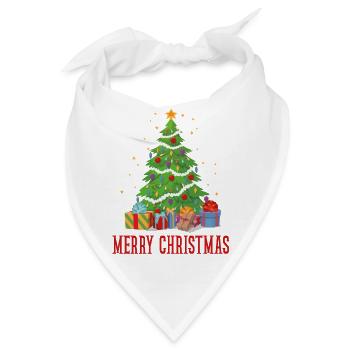 Frohe Weihnachten Frohes Weihnachtsgeschenk - Bandana - Weiß - Vorne