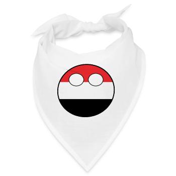 Countryball Land Heimat Jemen - Bandana - Weiß - Vorne